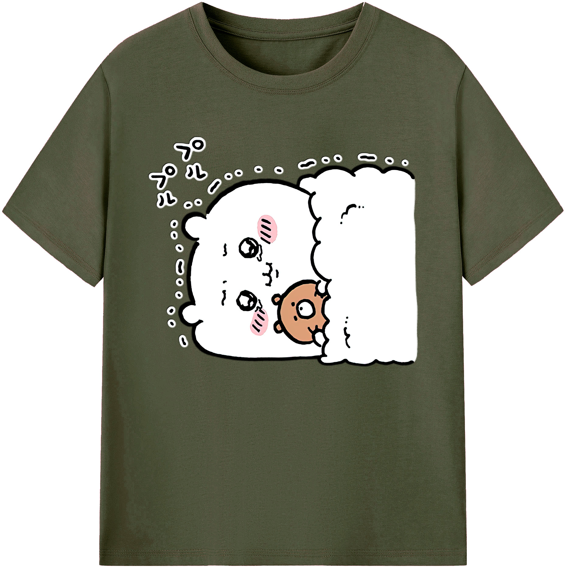 （画像用） ちいかわ ちいかわ Chii-kawa chiikawa 綿100％ メンズ半袖Tシャツ｜肌触りやわらか＆通気性